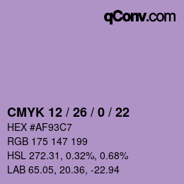 カラーコード: CMYK 12 / 26 / 0 / 22 | qconv.com