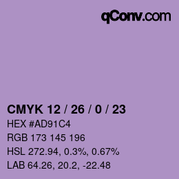 颜色代码: CMYK 12 / 26 / 0 / 23 | qconv.com