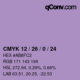 Color code: CMYK 12 / 26 / 0 / 24 | qconv.com