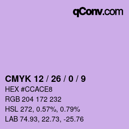 Color code: CMYK 12 / 26 / 0 / 9 | qconv.com