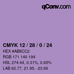 カラーコード: CMYK 12 / 28 / 0 / 24 | qconv.com