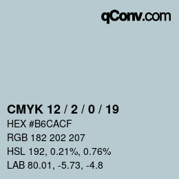 カラーコード: CMYK 12 / 2 / 0 / 19 | qconv.com