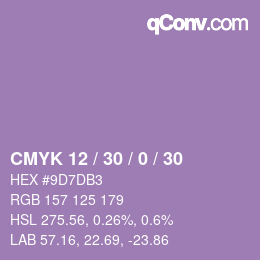 Color code: CMYK 12 / 30 / 0 / 30 | qconv.com