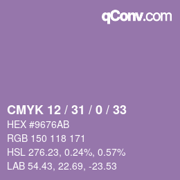 Color code: CMYK 12 / 31 / 0 / 33 | qconv.com