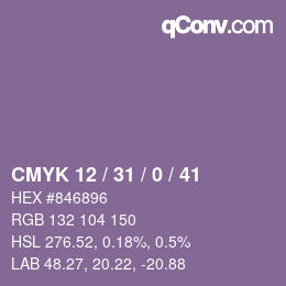 Color code: CMYK 12 / 31 / 0 / 41 | qconv.com