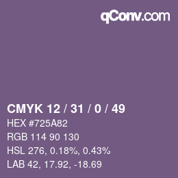 Color code: CMYK 12 / 31 / 0 / 49 | qconv.com