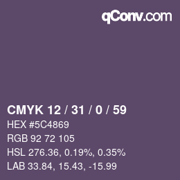 Color code: CMYK 12 / 31 / 0 / 59 | qconv.com