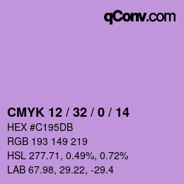 カラーコード: CMYK 12 / 32 / 0 / 14 | qconv.com