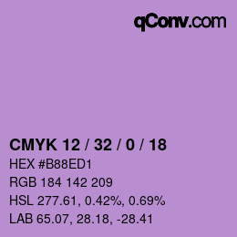 Color code: CMYK 12 / 32 / 0 / 18 | qconv.com