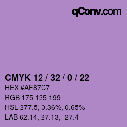 Color code: CMYK 12 / 32 / 0 / 22 | qconv.com