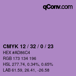 Color code: CMYK 12 / 32 / 0 / 23 | qconv.com