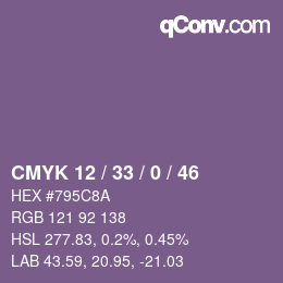 Código de color: CMYK 12 / 33 / 0 / 46 | qconv.com