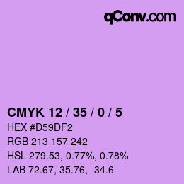 Color code: CMYK 12 / 35 / 0 / 5 | qconv.com