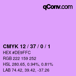 カラーコード: CMYK 12 / 37 / 0 / 1 | qconv.com