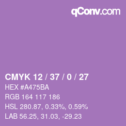 カラーコード: CMYK 12 / 37 / 0 / 27 | qconv.com