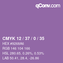 Color code: CMYK 12 / 37 / 0 / 35 | qconv.com
