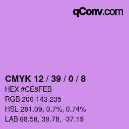 Color code: CMYK 12 / 39 / 0 / 8 | qconv.com