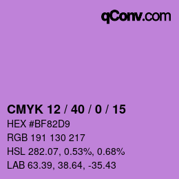 Color code: CMYK 12 / 40 / 0 / 15 | qconv.com