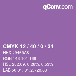 カラーコード: CMYK 12 / 40 / 0 / 34 | qconv.com