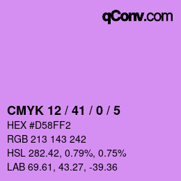 Color code: CMYK 12 / 41 / 0 / 5 | qconv.com