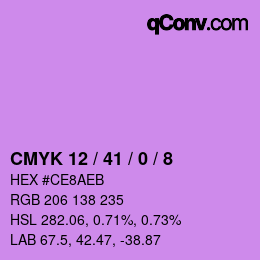 カラーコード: CMYK 12 / 41 / 0 / 8 | qconv.com