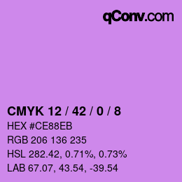 カラーコード: CMYK 12 / 42 / 0 / 8 | qconv.com