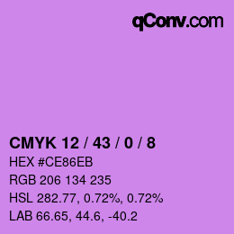 颜色代码: CMYK 12 / 43 / 0 / 8 | qconv.com