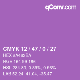 カラーコード: CMYK 12 / 47 / 0 / 27 | qconv.com