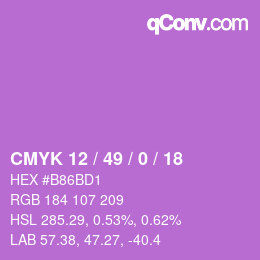 Color code: CMYK 12 / 49 / 0 / 18 | qconv.com