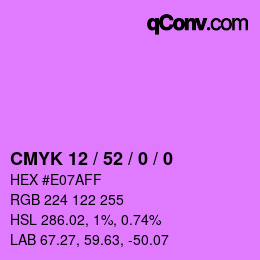 Color code: CMYK 12 / 52 / 0 / 0 | qconv.com