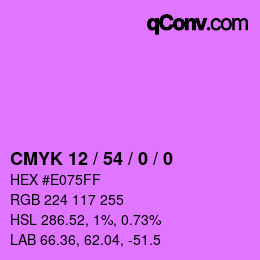 Color code: CMYK 12 / 54 / 0 / 0 | qconv.com