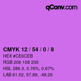 颜色代码: CMYK 12 / 54 / 0 / 8 | qconv.com