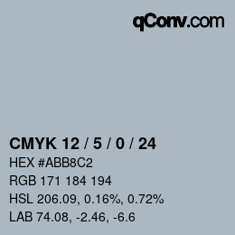 Color code: CMYK 12 / 5 / 0 / 24 | qconv.com