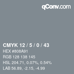 Color code: CMYK 12 / 5 / 0 / 43 | qconv.com