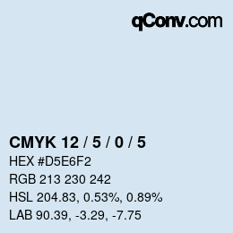 Color code: CMYK 12 / 5 / 0 / 5 | qconv.com