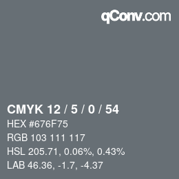 Color code: CMYK 12 / 5 / 0 / 54 | qconv.com