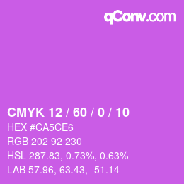 カラーコード: CMYK 12 / 60 / 0 / 10 | qconv.com