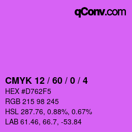Color code: CMYK 12 / 60 / 0 / 4 | qconv.com