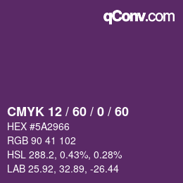 カラーコード: CMYK 12 / 60 / 0 / 60 | qconv.com