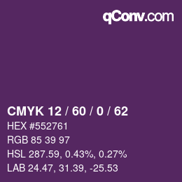 カラーコード: CMYK 12 / 60 / 0 / 62 | qconv.com