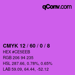 Color code: CMYK 12 / 60 / 0 / 8 | qconv.com