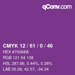 Código de color: CMYK 12 / 61 / 0 / 46 | qconv.com