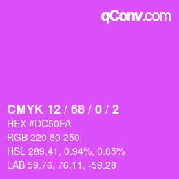 Color code: CMYK 12 / 68 / 0 / 2 | qconv.com