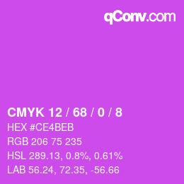 Color code: CMYK 12 / 68 / 0 / 8 | qconv.com