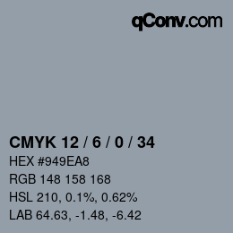 Color code: CMYK 12 / 6 / 0 / 34 | qconv.com