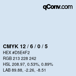 カラーコード: CMYK 12 / 6 / 0 / 5 | qconv.com