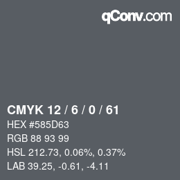 Color code: CMYK 12 / 6 / 0 / 61 | qconv.com