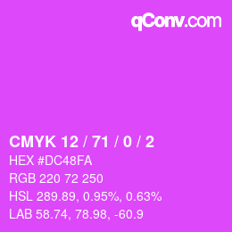 Color code: CMYK 12 / 71 / 0 / 2 | qconv.com