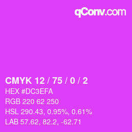 Color code: CMYK 12 / 75 / 0 / 2 | qconv.com