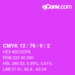 Color code: CMYK 12 / 76 / 0 / 2 | qconv.com